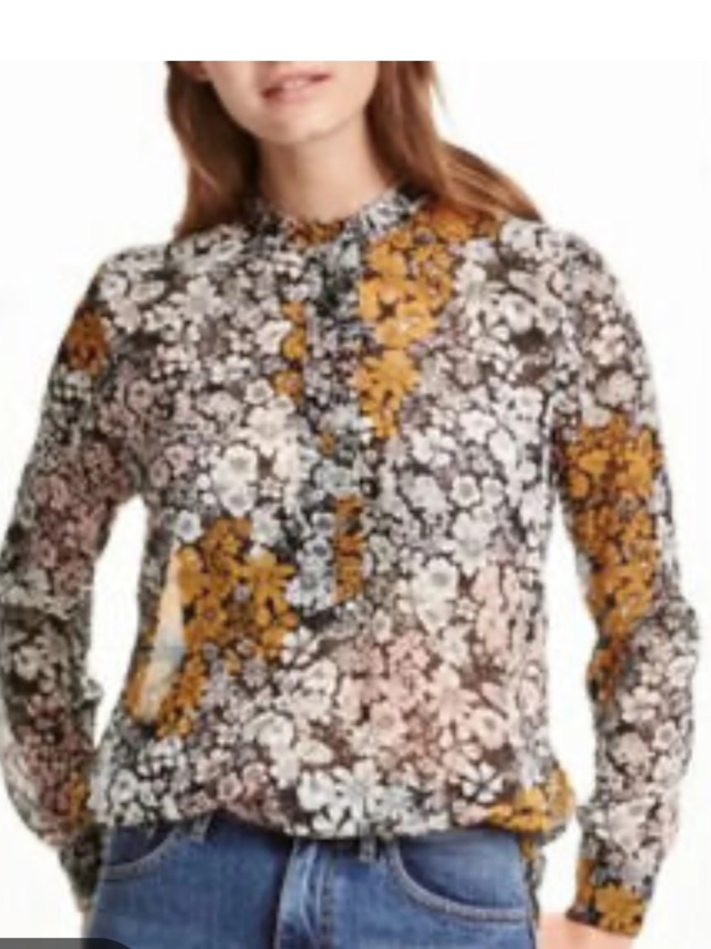 H & M Floral Sheer Blouse - Size 4 (XS or Small)